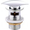 Mexen square click-clack drain with overflow, chrome - 79926-00
