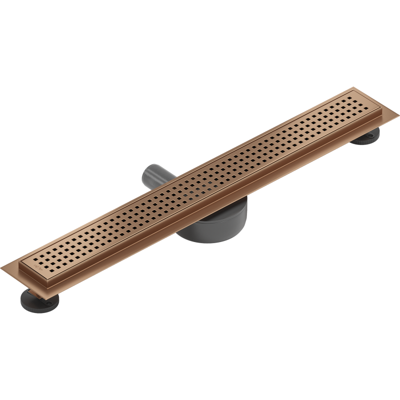 Mexen Flat 360° M08 50 cm Rotating Linear Drain, Brushed Copper - 1C25050-40