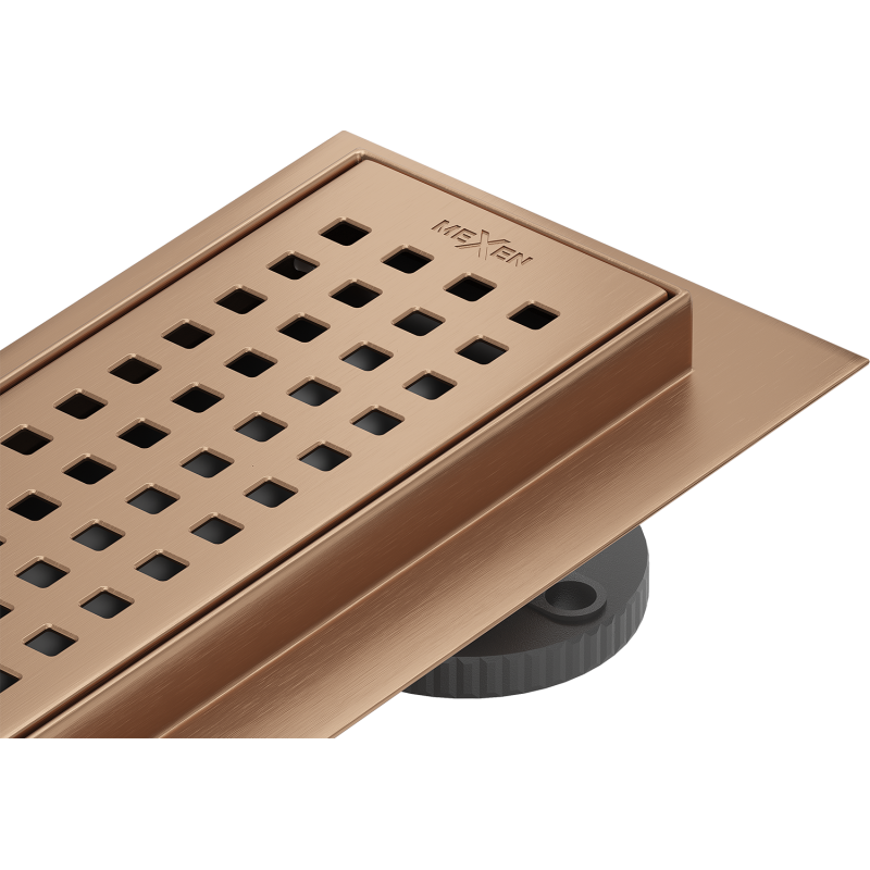 Mexen Flat 360° M08 rotating linear drain 70 cm, brushed copper - 1C25070-40