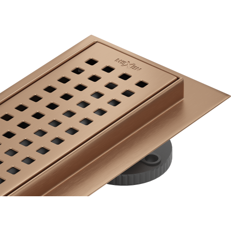 Mexen Flat 360° M08 80 cm Rotating Linear Drain, Brushed Copper - 1C25080-40