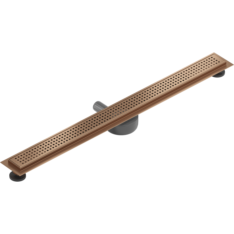 Mexen Flat 360° M08 80 cm Rotating Linear Drain, Brushed Copper - 1C25080-40