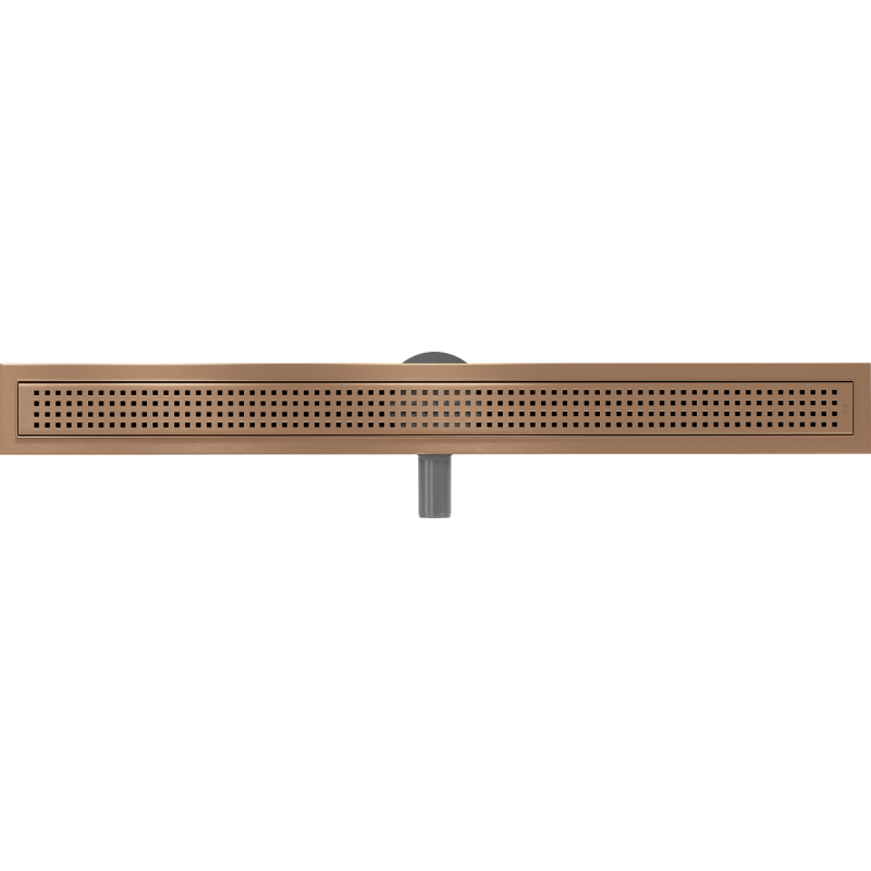 Mexen Flat 360° M08 80 cm Rotating Linear Drain, Brushed Copper - 1C25080-40