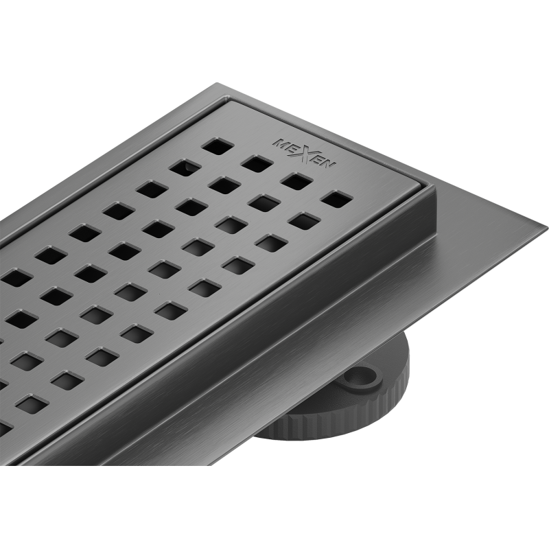 Mexen Flat 360° M08 100 cm Rotational Linear Drain, Gun Gray Brushed - 1E25100-40