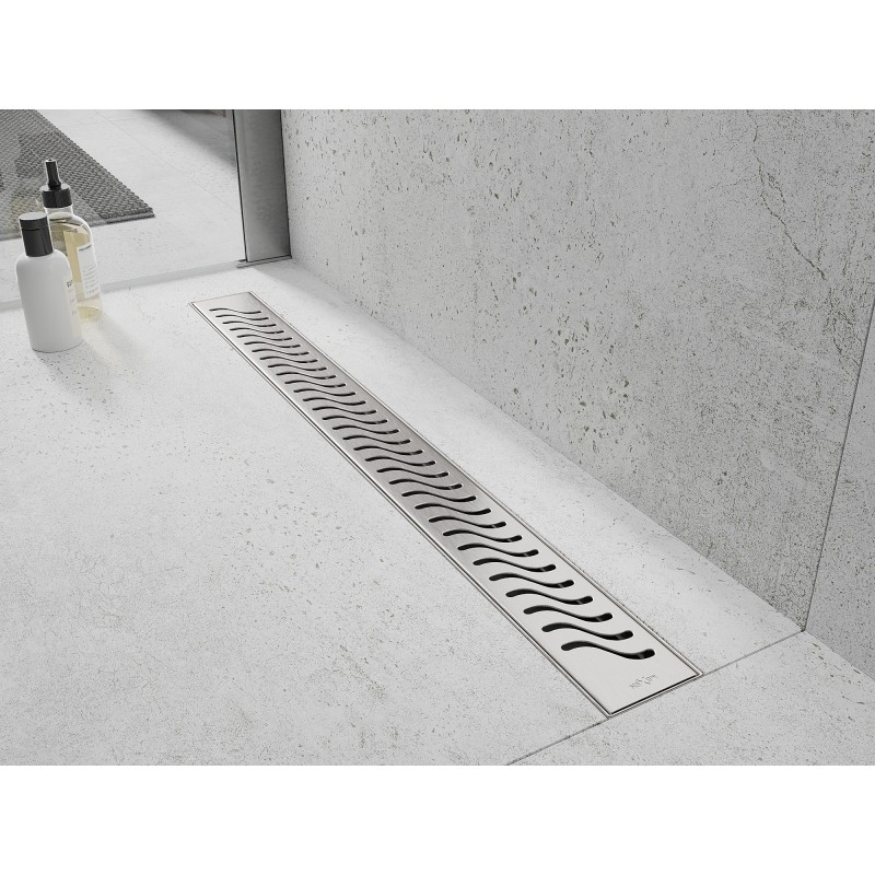 Mexen Flat 360° M09 Rotating Linear Drain 80 cm, Inox - 1028080-40