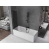 Mexen Velar L 2-wing sliding bath screen 80 x 150 cm, graphite, gun metal - 896-080-003-41-95