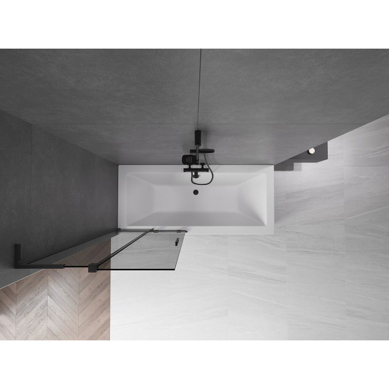 Mexen Velar L 2-panel sliding bathtub screen 85 x 150 cm, graphite, black - 896-085-003-41-70