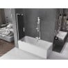 Mexen Velar L bath screen 2-panel sliding 85 x 150 cm, graphite, white - 896-085-003-41-20