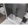 Mexen Velar L 2-wing sliding bath screen 90 x 150 cm, graphite, brushed gun gray - 896-090-003-41-66