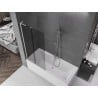 Mexen Velar L 2-panel sliding bath screen 90 x 150 cm, graphite, chrome - 896-090-003-41-01