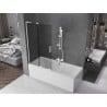 Mexen Velar L, 2-Wing Sliding Bath Screen 100 x 150 cm, Graphite, White - 896-100-003-41-20