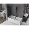Mexen Velar L bath screen 2-wing sliding 110 x 150 cm, graphite, gun metal - 896-110-003-41-95