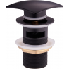 Mexen square click-clack drain plug with overflow, black - 79926-70