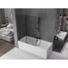 Mexen Velar L two-winged sliding bath screen 120 x 150 cm, graphite, gun metal - 896-120-003-41-95