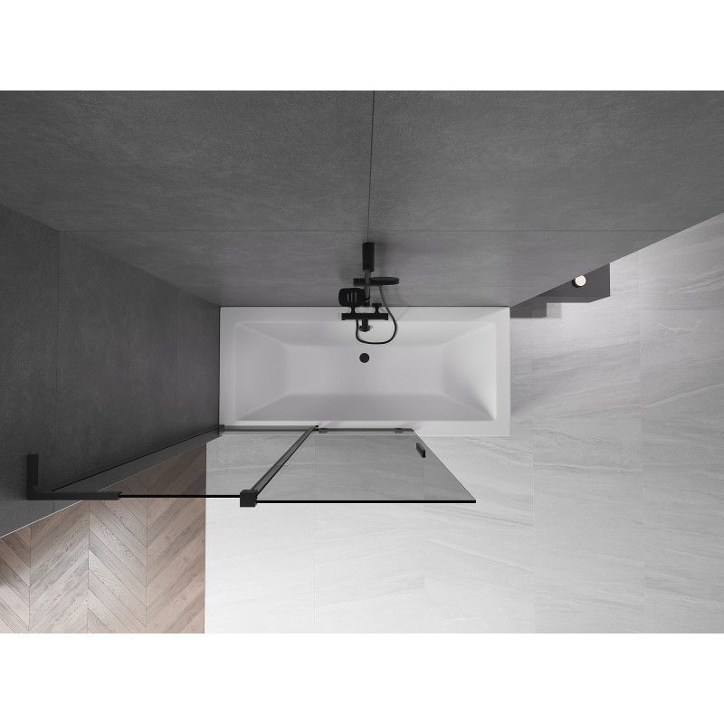 Mexen Velar L 2-panel sliding bath screen 120 x 150 cm, graphite, black - 896-120-003-41-70