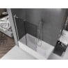 Mexen Velar L 2-wing sliding bath screen 120 x 150 cm, graphite, chrome - 896-120-003-41-01