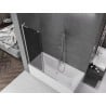 Mexen Velar L 2-wing sliding bath screen 120 x 150 cm, graphite, chrome - 896-120-003-41-01