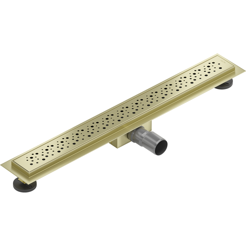 Mexen Flat M12 linear drain 50 cm, brushed gold - 1A21050-15