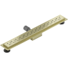 Mexen Flat M12 linear drain 70 cm, brushed gold - 1A21070-15