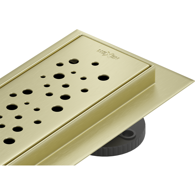 Mexen Flat M12 linear drain 90 cm, brushed gold - 1A21090-15