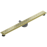 Mexen Flat 360° M12 100 cm Rotating Linear Drain, Brushed Gold - 1A21100-40