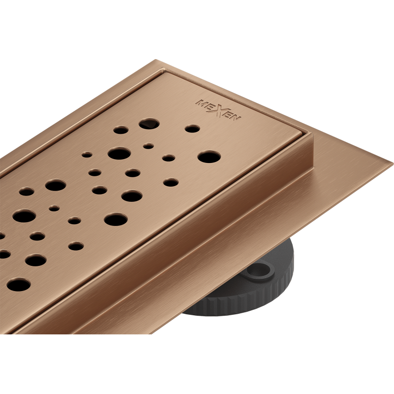 Mexen Flat M12 linear drain 80 cm, brushed copper - 1C21080-15
