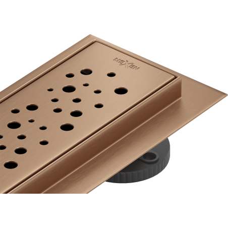 Mexen Flat 360° M12 Linear Rotating Drain 60 cm, Brushed Copper - 1C21060-40