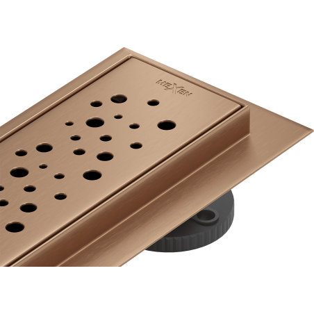 Mexen Flat 360° M12 80 cm rotary linear drain, brushed copper - 1C21080-40