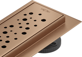 Mexen Flat 360° M12 80 cm rotary linear drain, brushed copper - 1C21080-40