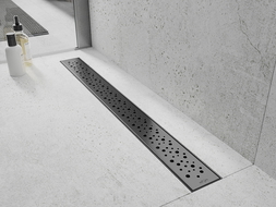 Mexen Flat M12 Linear Drain 70 cm, Brushed Gun Gray - 1E21070-15