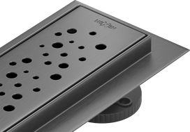 Mexen Flat 360° M12 Swivel Linear Drain 50 cm, Brushed Gun Gray - 1E21050-40