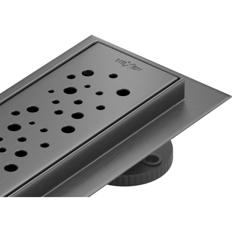 Mexen Flat 360° M12 Rotating Linear Drain 60 cm, Gun Gray Brushed - 1E21060-40