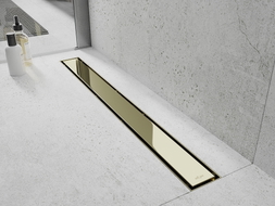 Mexen Flat M13 linear drain 2-in-1 110 cm, gold - 1510110
