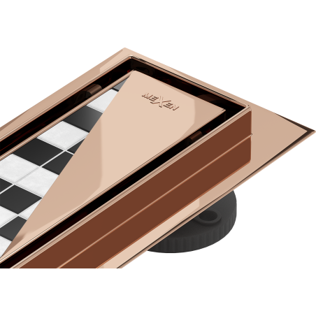 Mexen Flat M13 linear drain 2-in-1 50 cm, rose gold - 1610050-15