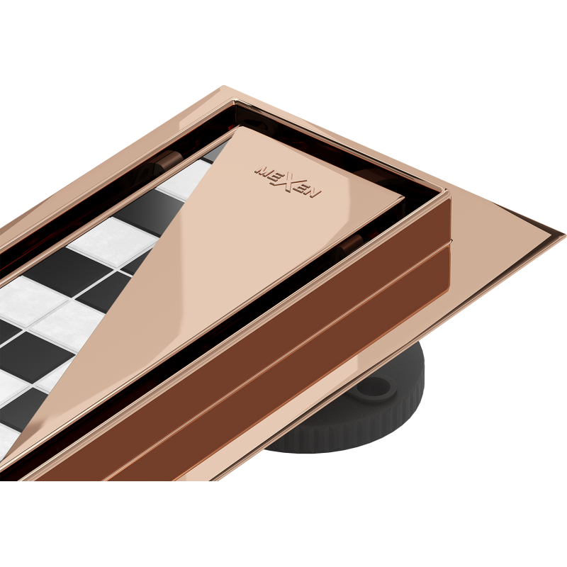 Mexen Flat M13 linear drain 2-in-1 80 cm, rose gold - 1610080-15