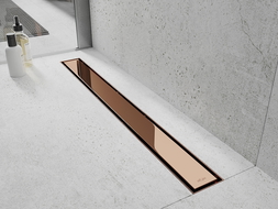 Mexen Flat M13 linear 2-in-1 drain 100 cm, rose gold - 1610100-15