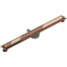 Mexen Flat 360° M13 2-in-1 Rotating Linear Drain 90 cm, Rose Gold - 1610090-40