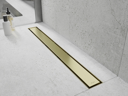 Mexen Flat 360° M13 Linear Rotating Drain 2-in-1 100 cm, Brushed Gold - 1A10100-40