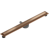 Mexen Flat 360° M13 Rotating Linear Drain 2-in-1 90 cm, Brushed Copper - 1C10090-40