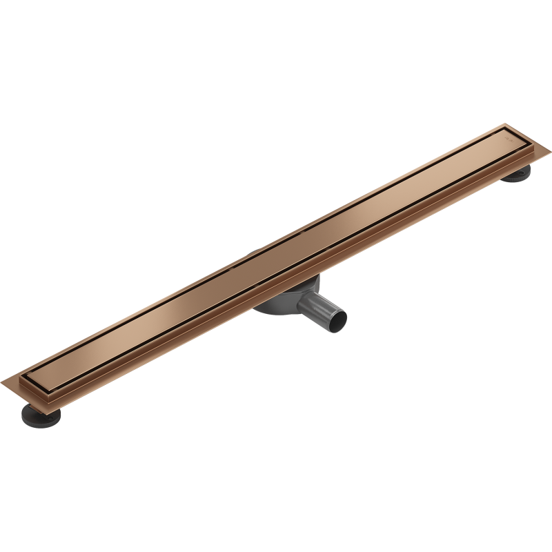 Mexen Flat 360° M13 2-in-1 Rotational Linear Drain 100 cm, Brushed Copper - 1C10100-40