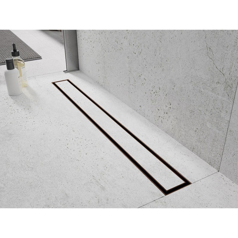 Mexen Flat M13 Linear Drain 2-in-1 90 cm, Brushed Copper - 1C10090-15