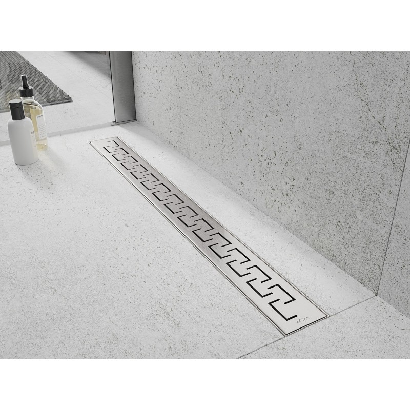 Mexen Flat 360° M15 60 cm Rotating Linear Drain, Inox - 1024060-40