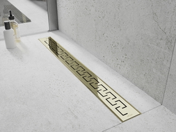 Mexen Flat 360° M15 linear rotary drain 50 cm, gold - 1524050-40