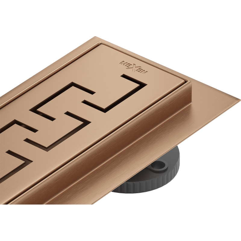 Mexen Flat 360° M15 Rotational Linear Drain 70 cm, Brushed Copper - 1C24070-40