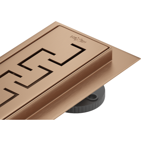 Mexen Flat 360° M15 Rotating Linear Drain 80 cm, Brushed Copper - 1C24080-40