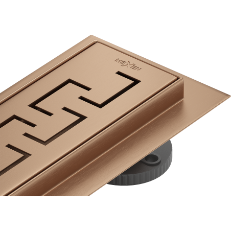 Mexen Flat 360° M15 Rotating Linear Drain 100 cm, Brushed Copper - 1C24100-40