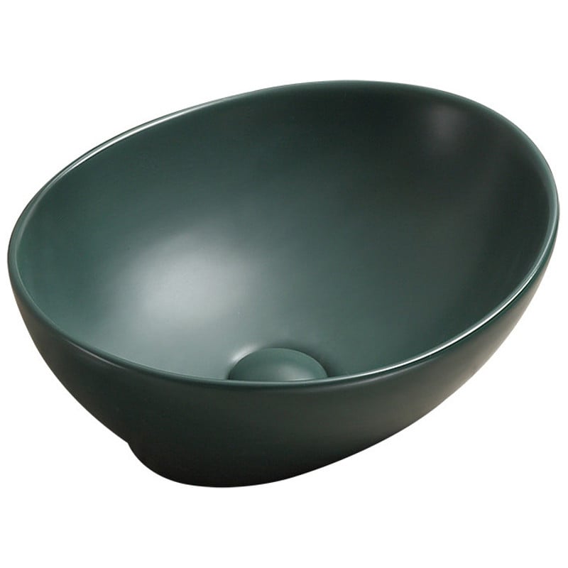 Mexen Elza countertop washbasin 40 x 33 cm, dark green matte - 21014047