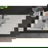 Mexen Andres 1.5-compartment granite sink with a drip tray 1000 x 500 mm, White, siphon Black - 6515101510-20-B