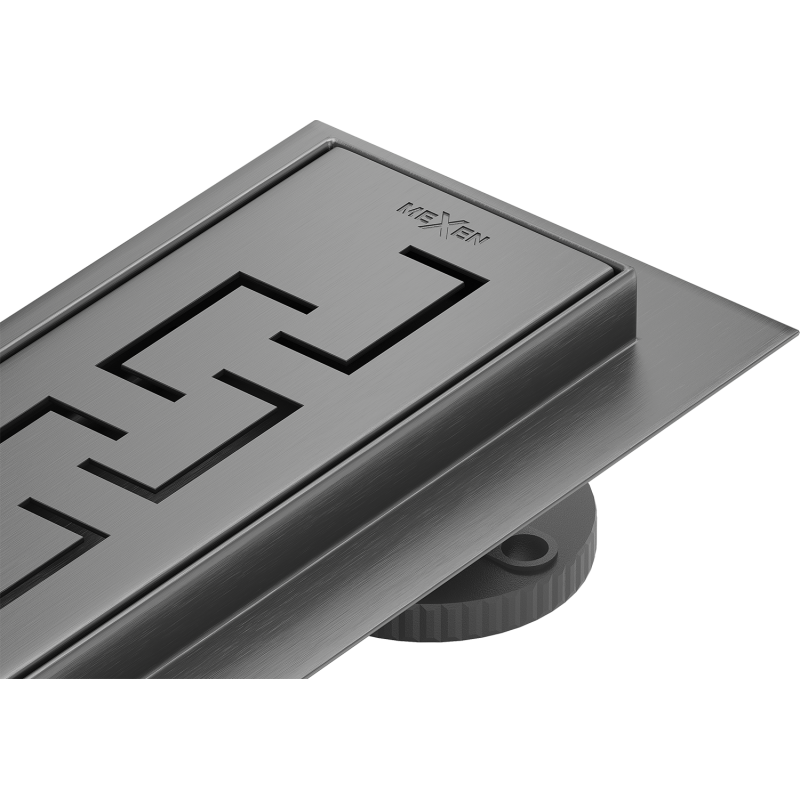 Mexen Flat M15 linear drain 80 cm, gun gray brushed - 1E24080-15