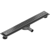 Mexen Flat 360° M15 Rotating Linear Drain 70 cm, Brushed Gun Gray - 1E24070-40