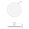 Mexen Slim rain shower head 25 cm, brushed gun gray - 79225-66